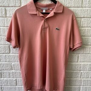 Lacoste Men's Pink Polo Shirt